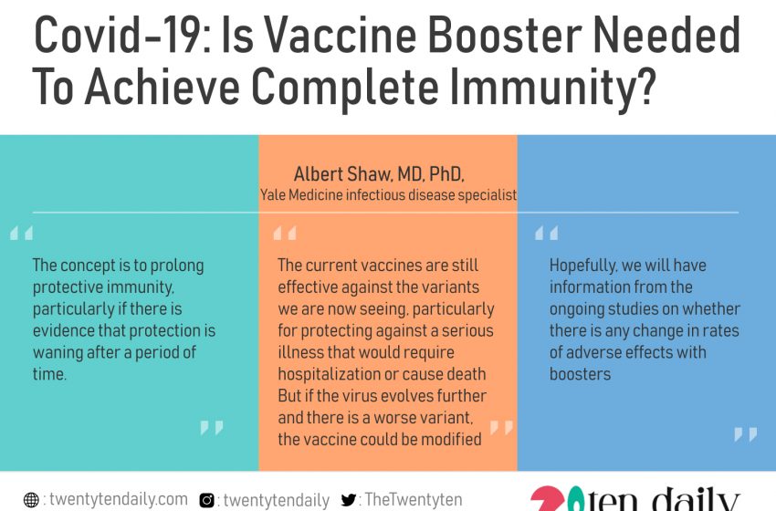  Covid-19: Is Vaccine Booster Needed To Achieve Complete Immunity?