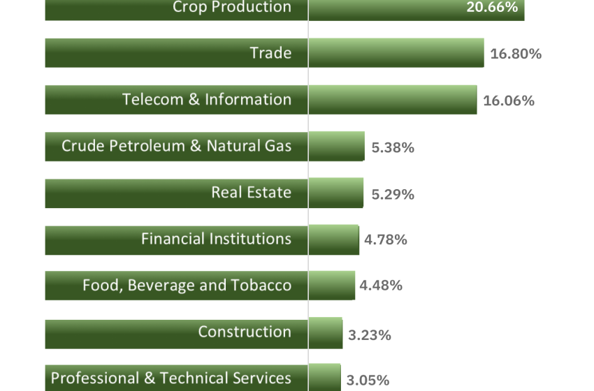  #Daily Chart: Top contributing activities to Nigeria’s real GDP, Q2 2023